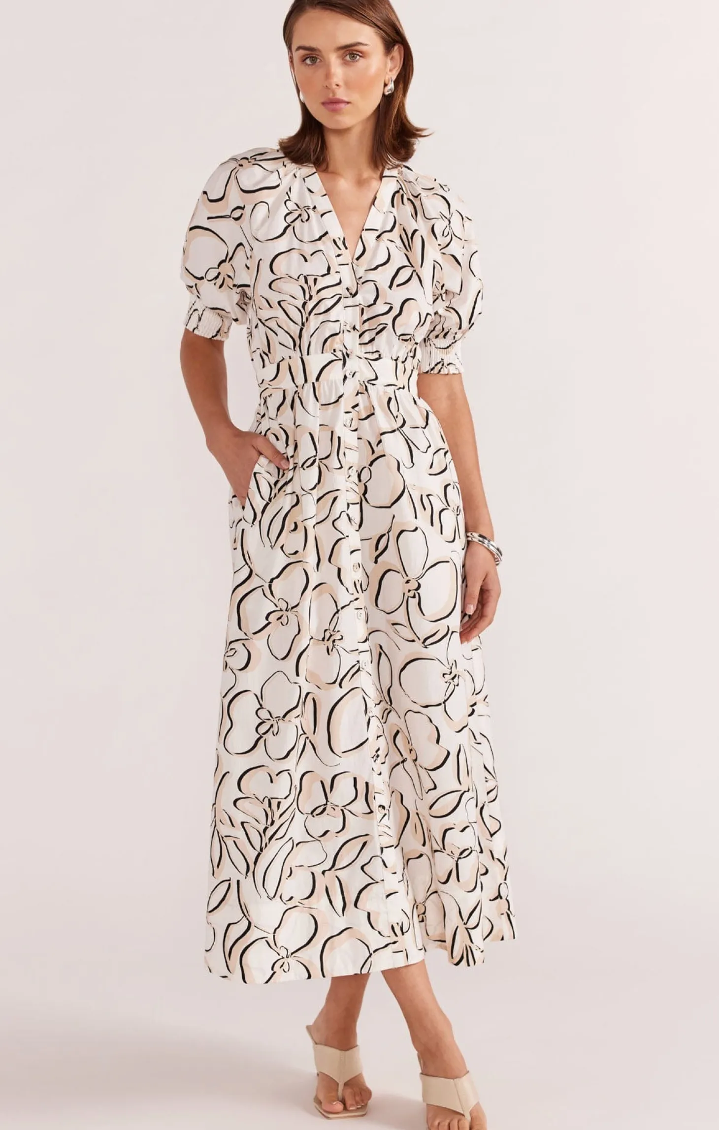 AMINA MIDI DRESS IN FLORAL