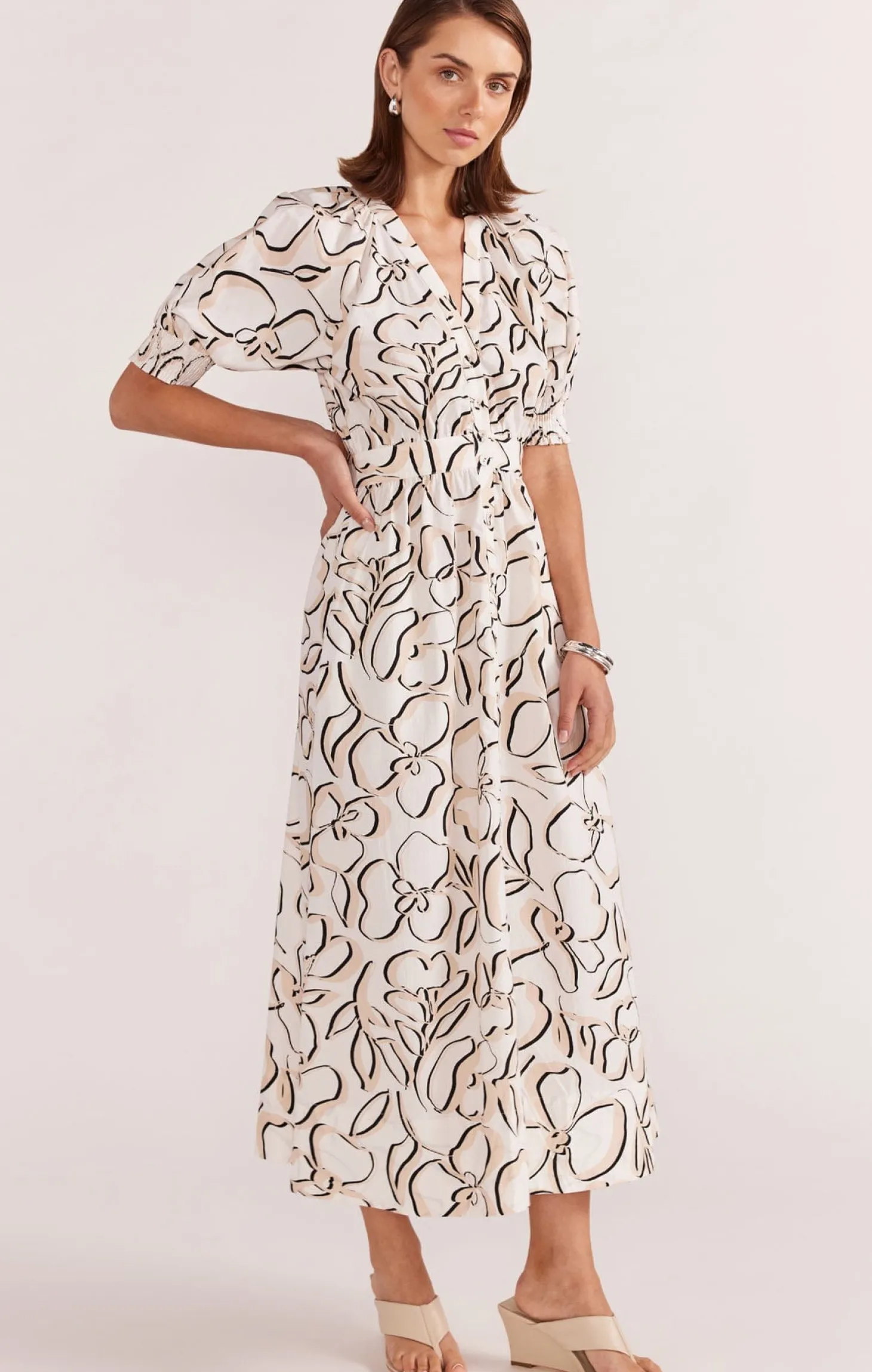 AMINA MIDI DRESS IN FLORAL