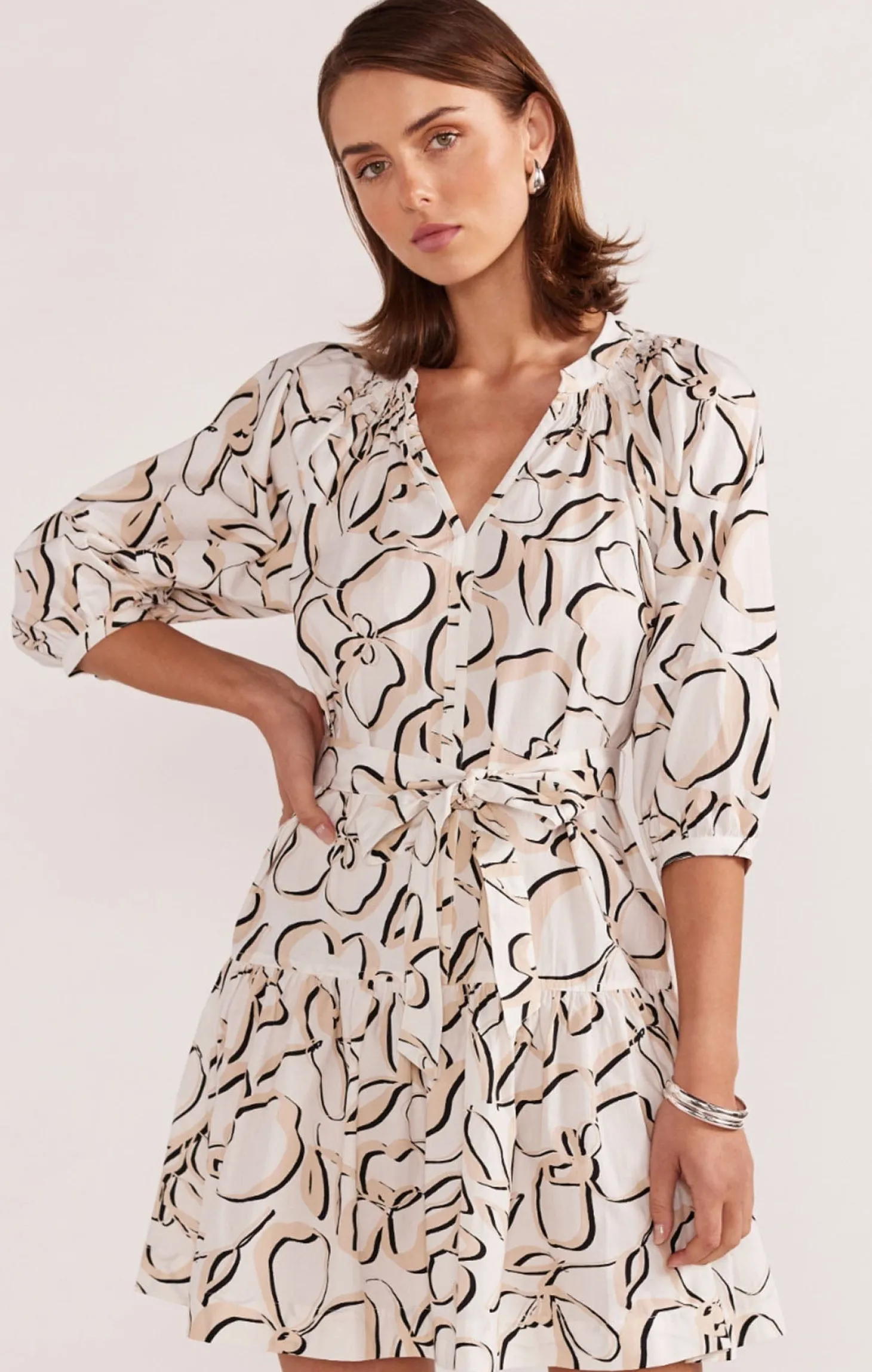 AMINA SMOCK DRESS IN FLORAL