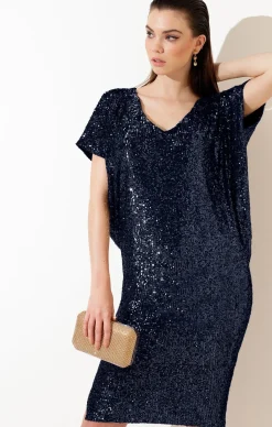 ANTILLES DRESS IN NAVY