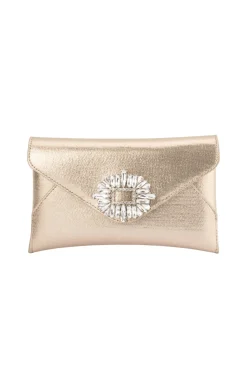 ANTONIA ENVELOPE CLUTCH IN CHAMPAGNE
