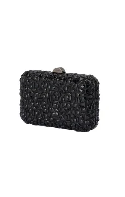 AVIVA CRYSTAL CLUTCH IN BLACK