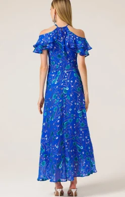 BLUE BIRD BIAS DRESS