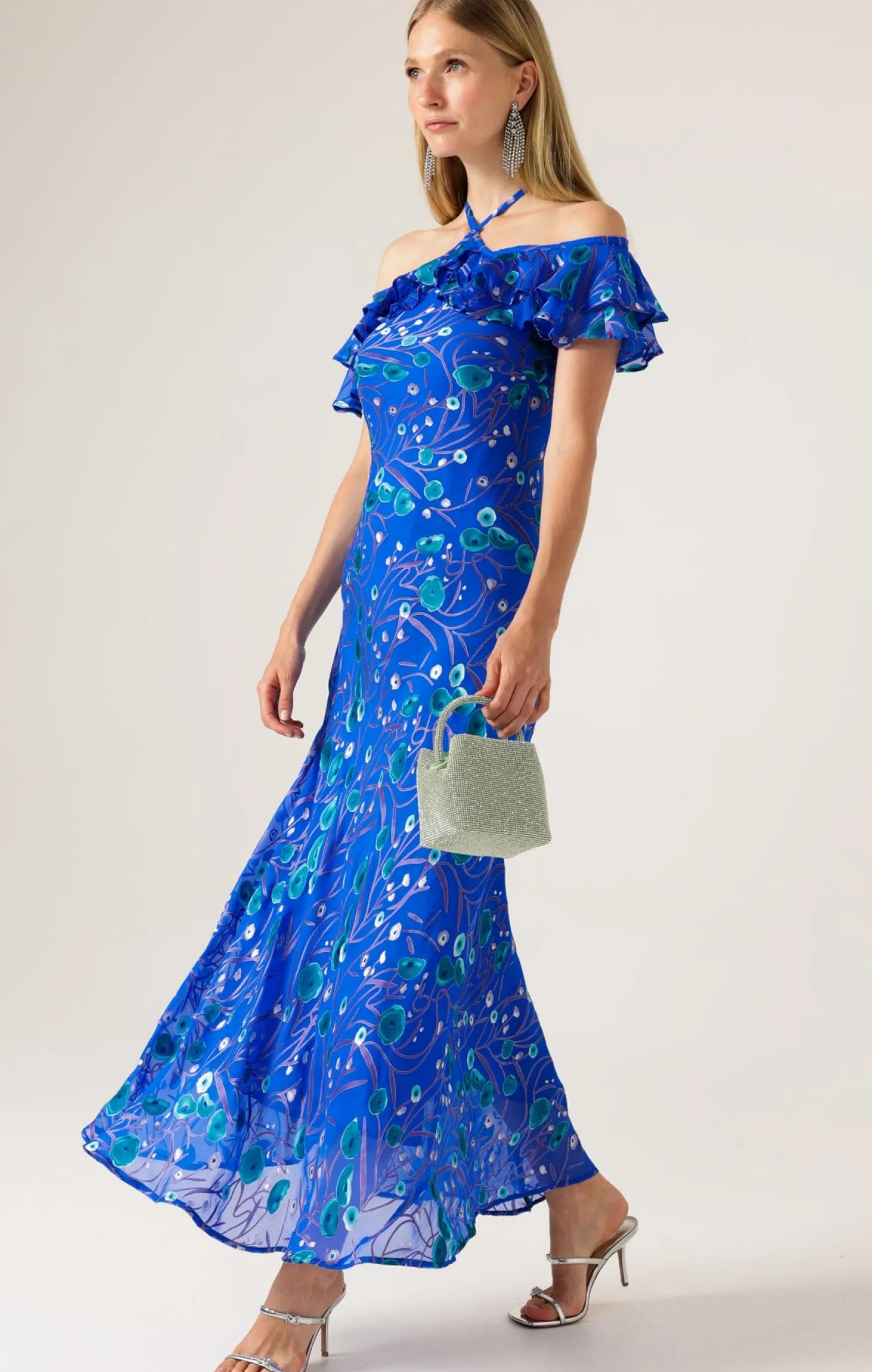 BLUE BIRD BIAS DRESS