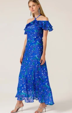 BLUE BIRD BIAS DRESS