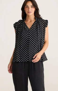 BROADWAY TOP IN POLKA DOT