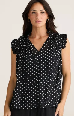 BROADWAY TOP IN POLKA DOT
