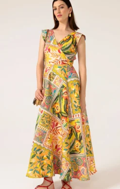 CANARY MAXI WRAP DRESS