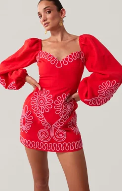 CARMENSITA MINI DRESS IN ROJO