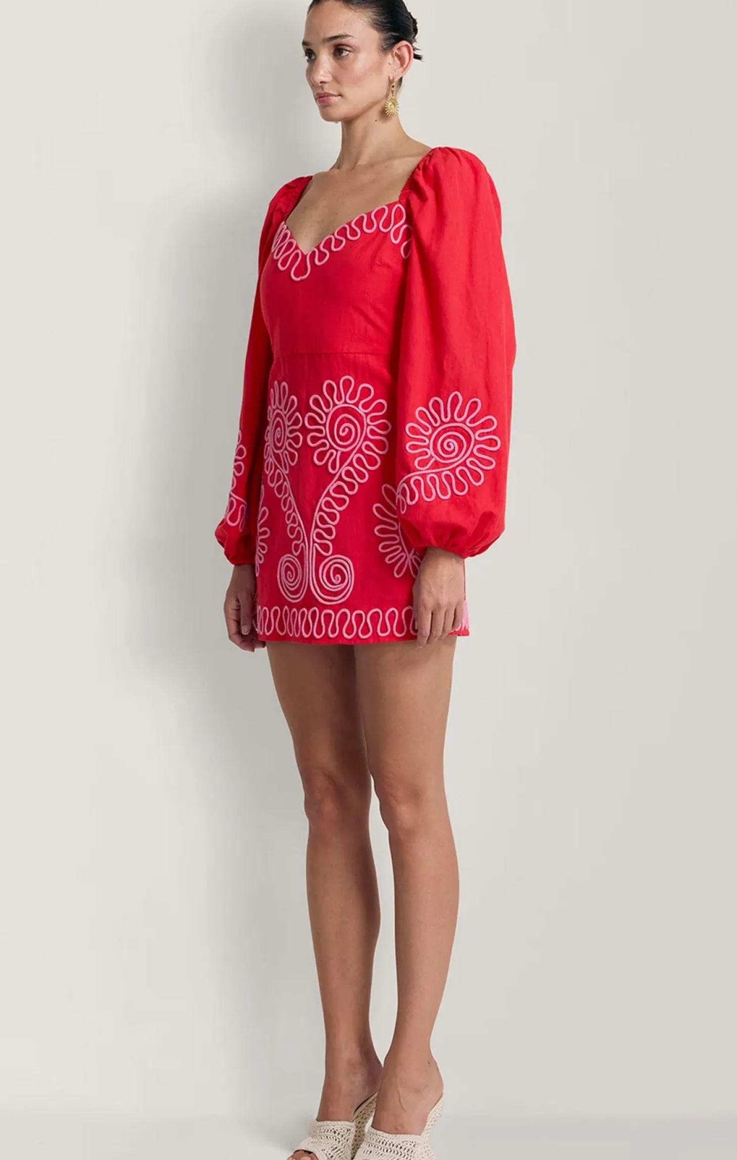 CARMENSITA MINI DRESS IN ROJO