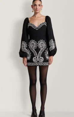 CARMENSITA MINI DRESS IN NOIR