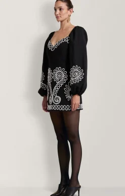 CARMENSITA MINI DRESS IN NOIR