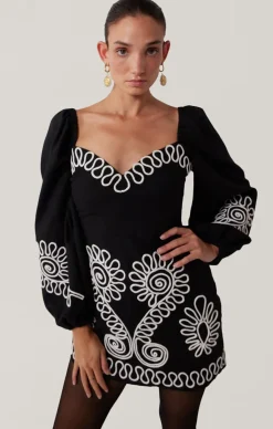 CARMENSITA MINI DRESS IN NOIR