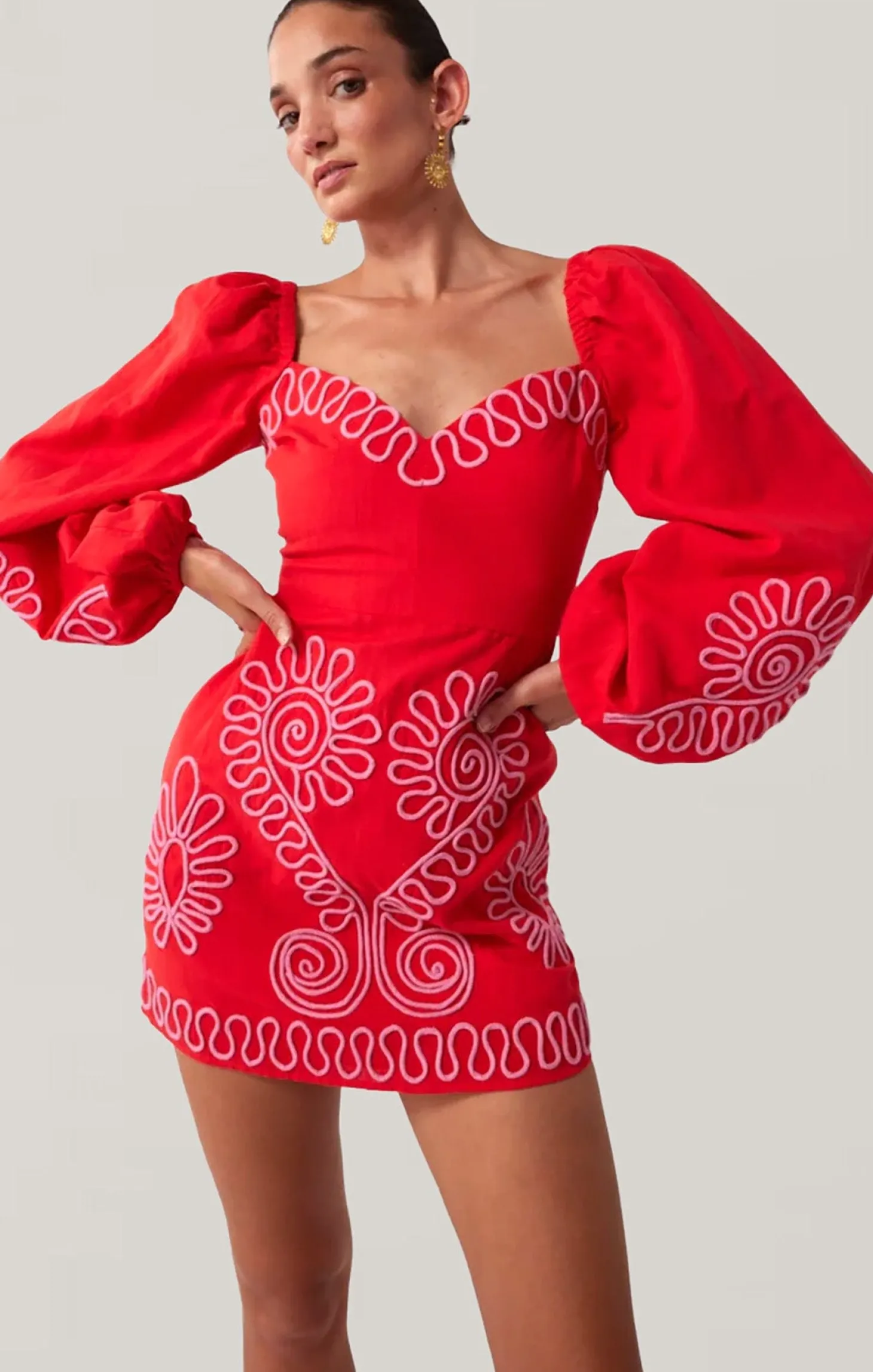 CARMENSITA MINI DRESS IN ROJO