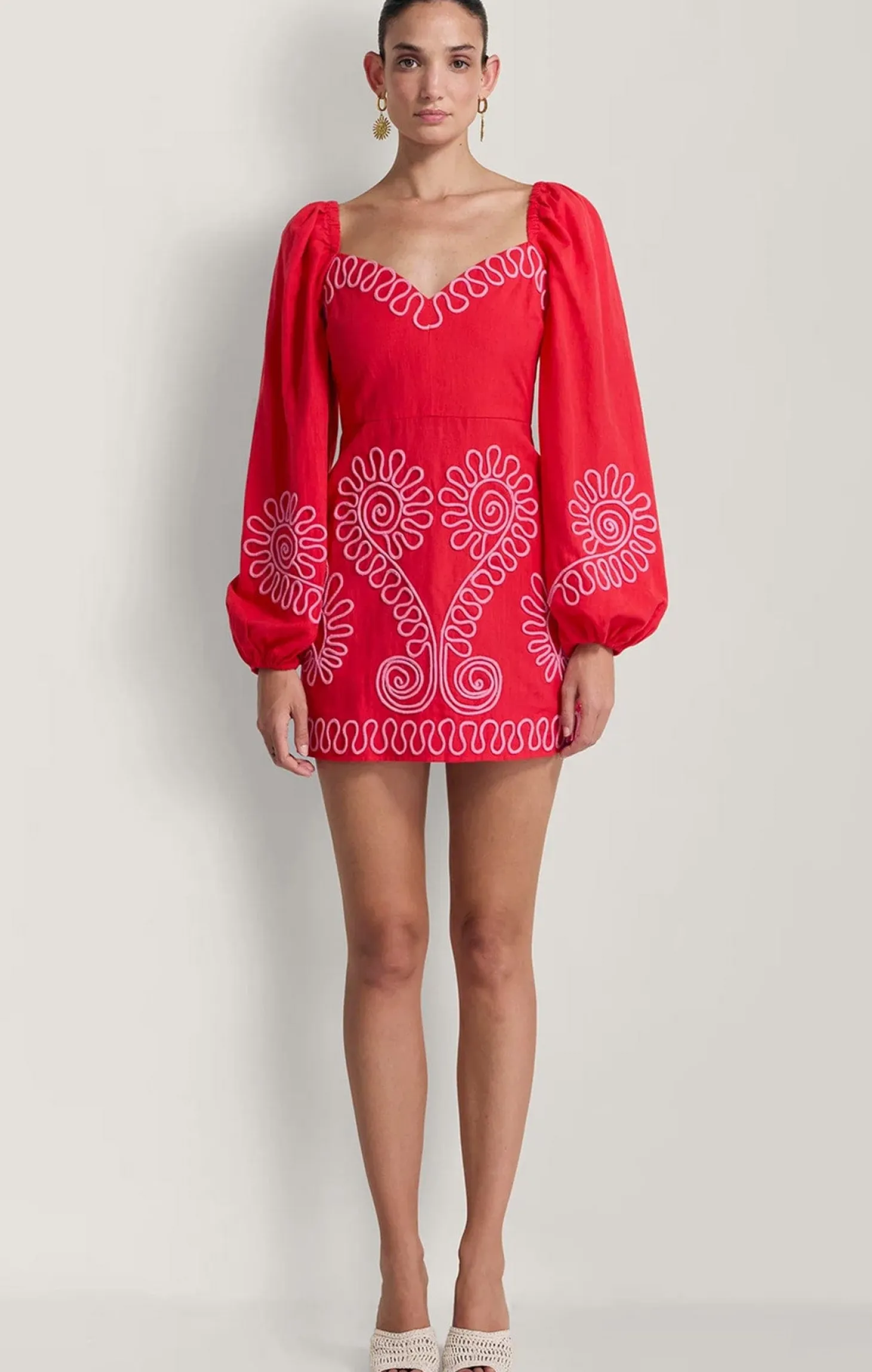 CARMENSITA MINI DRESS IN ROJO