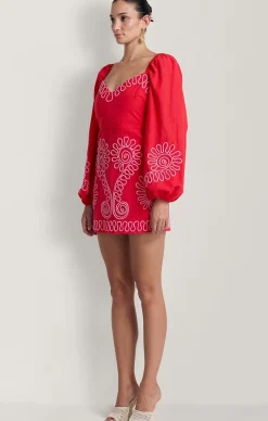 CARMENSITA MINI DRESS IN ROJO