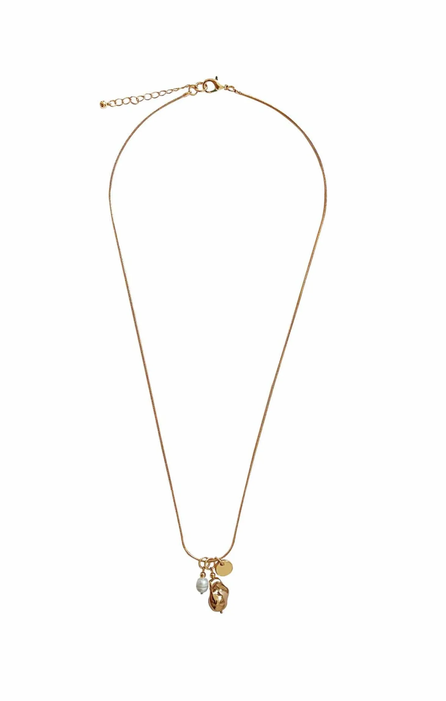 CAST PEARL CLUSTER NECKLACE IN ROSE GOLD