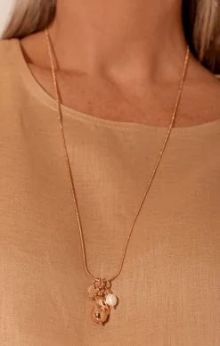 CAST PEARL CLUSTER NECKLACE IN ROSE GOLD