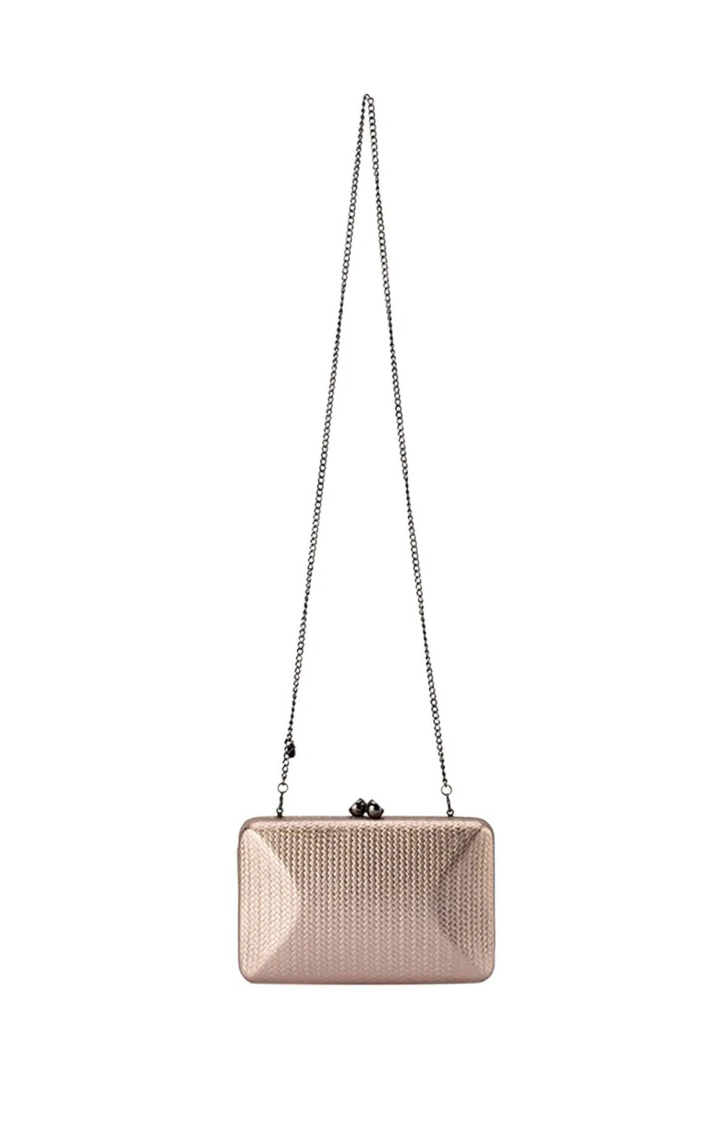 CHICA EMBOSSED CLUTCH IN BRONZE