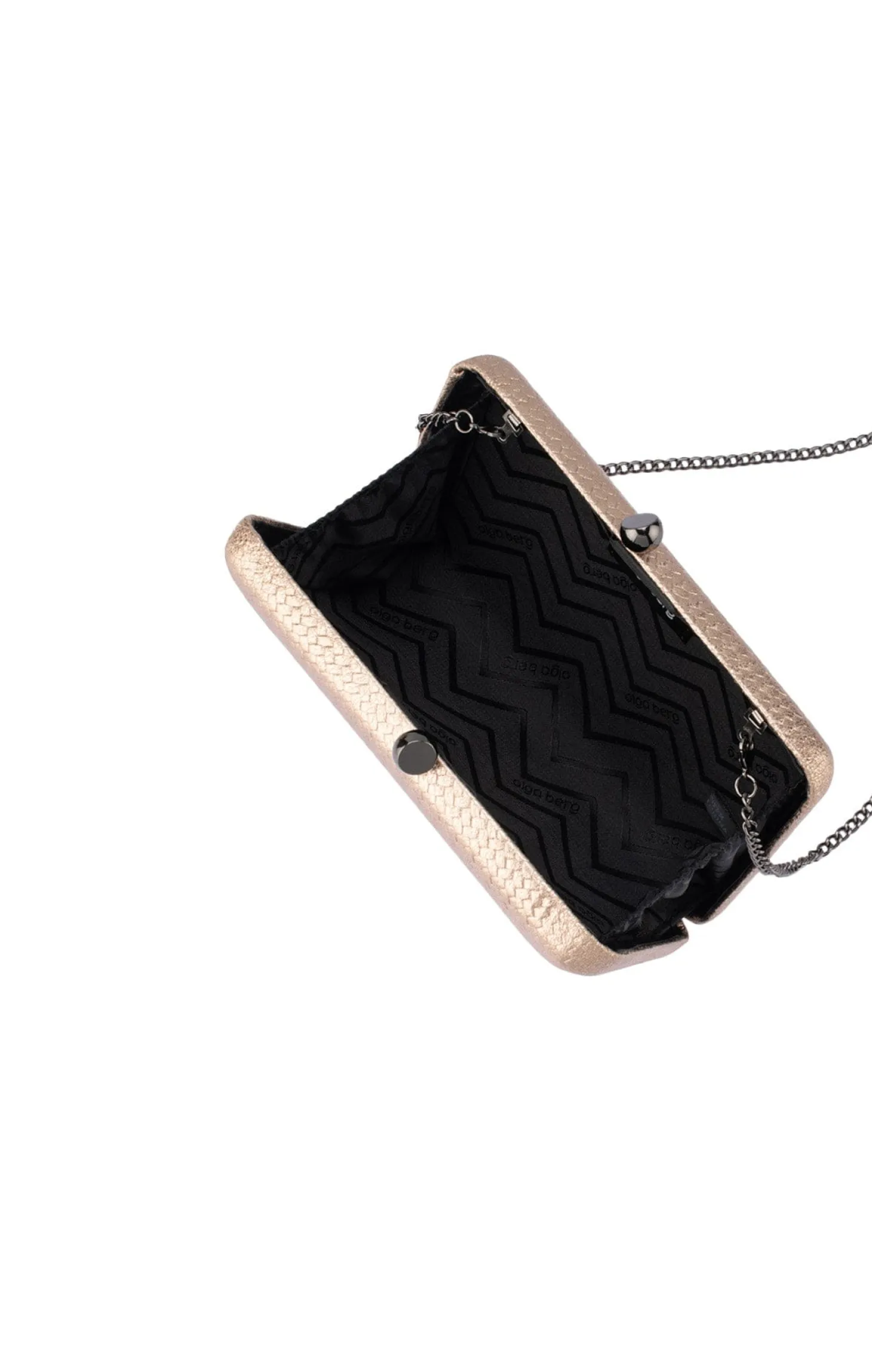 CHICA EMBOSSED CLUTCH IN BRONZE