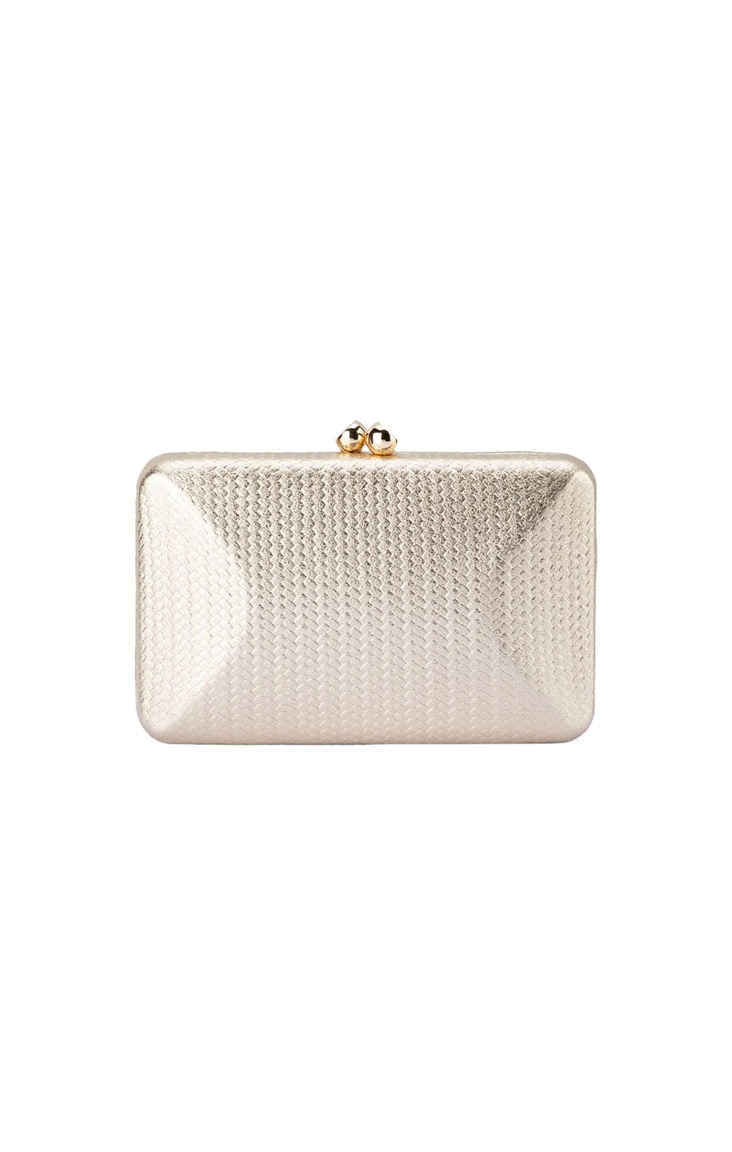 CHICA EMBOSSED CLUTCH IN GOLD