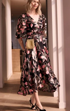 DAWN PEACH WRAP DRESS