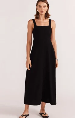 EMBER MIDI DRESS IN BLACK