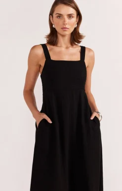 EMBER MIDI DRESS IN BLACK