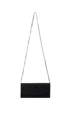 EMMA CRYSTAL CLUTCH IN BLACK