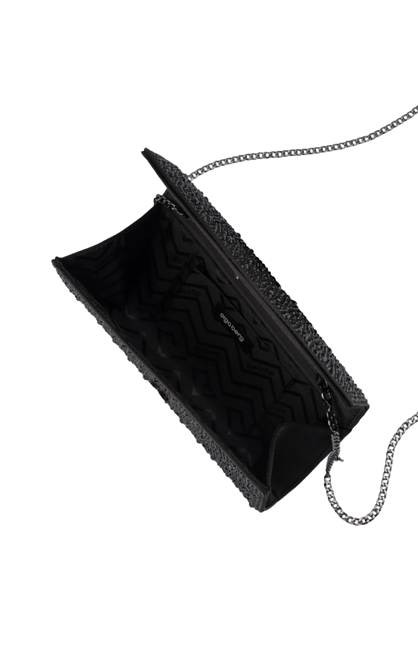 EMMA CRYSTAL CLUTCH IN BLACK