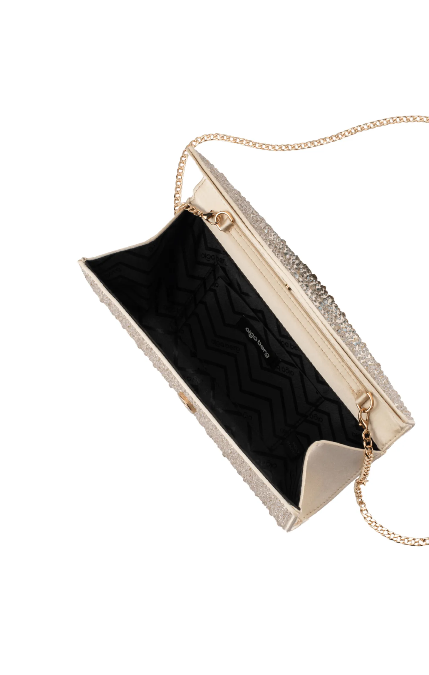 EMMA CRYSTAL CLUTCH IN CHAMPAGNE