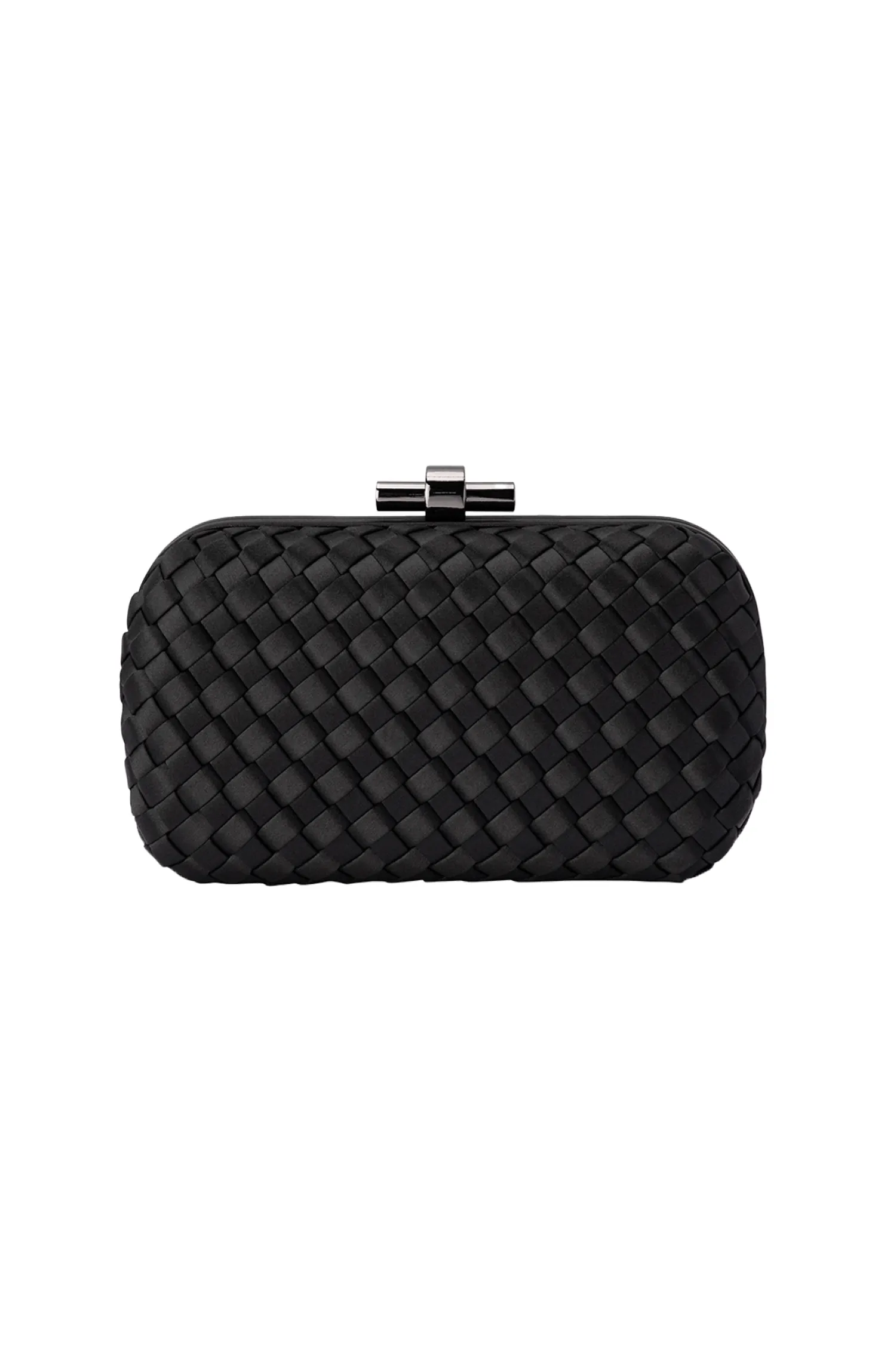 EVELYN WOVEN CLUTCH IN BLACK