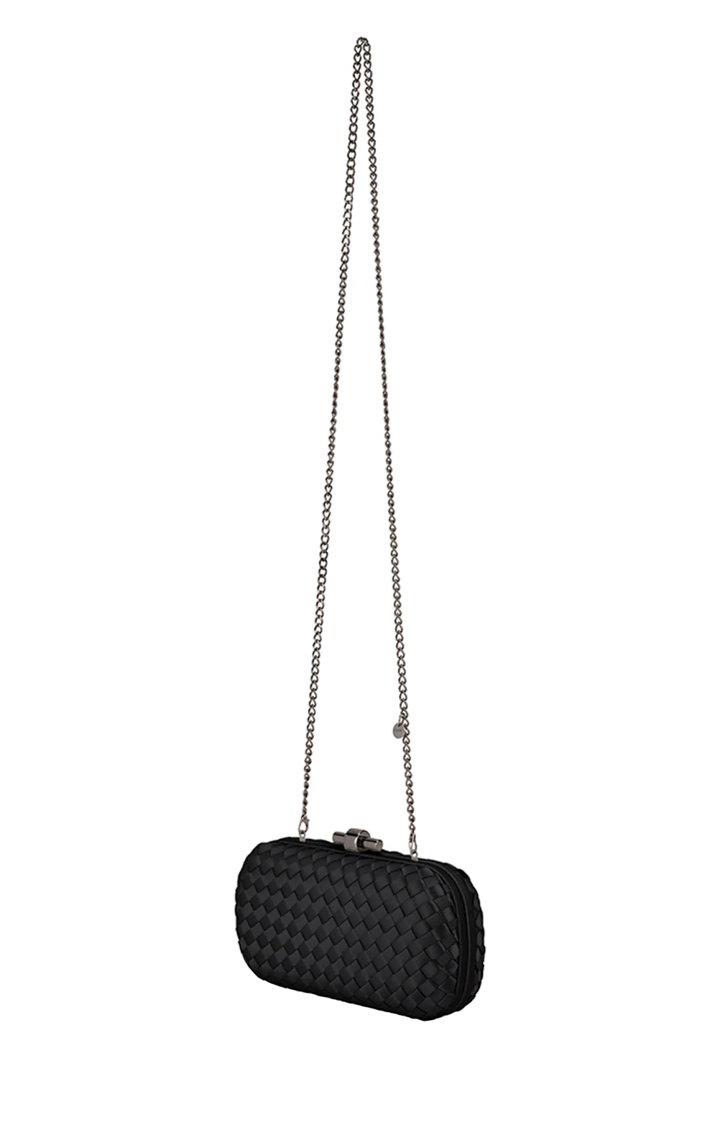 EVELYN WOVEN CLUTCH IN BLACK