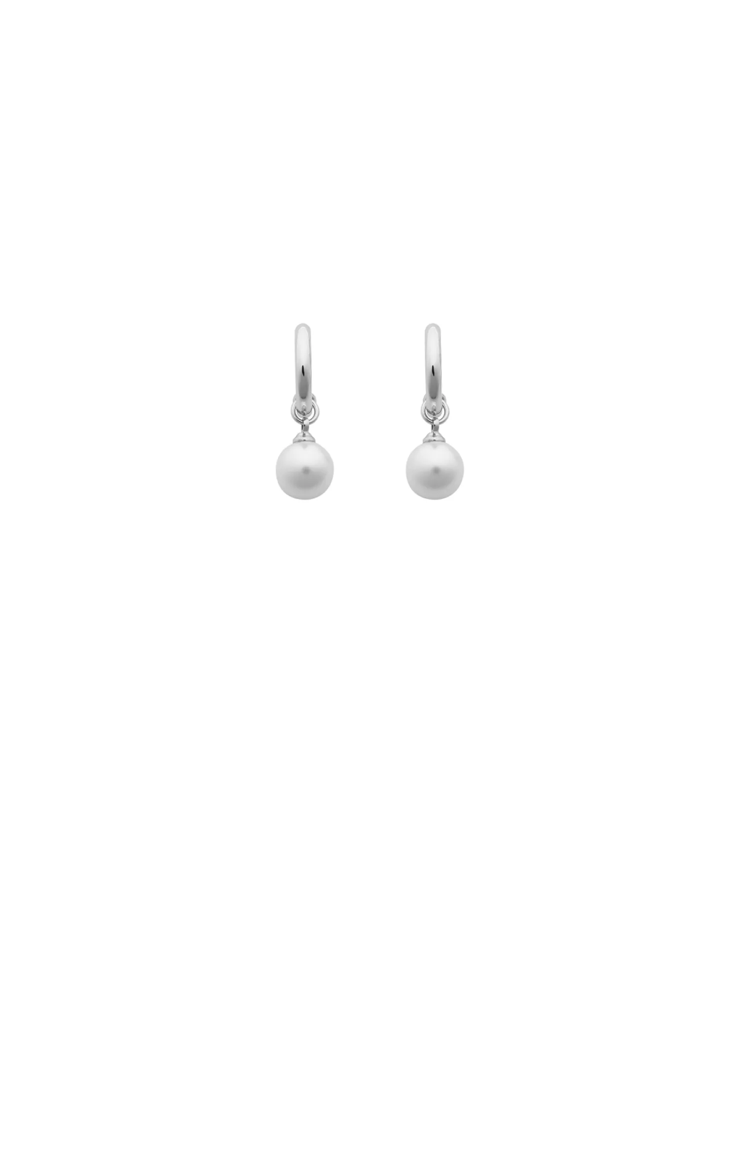 FLEUR PEARL EARRING IN SILVER
