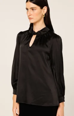 HATCHIE BLOUSE IN BLACK