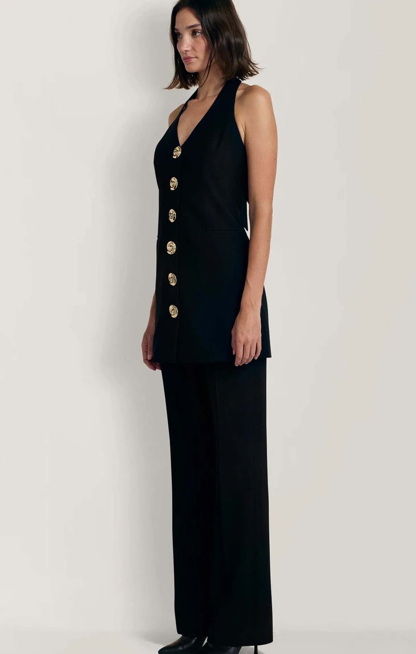 IRIDA VEST DRESS IN NOIR