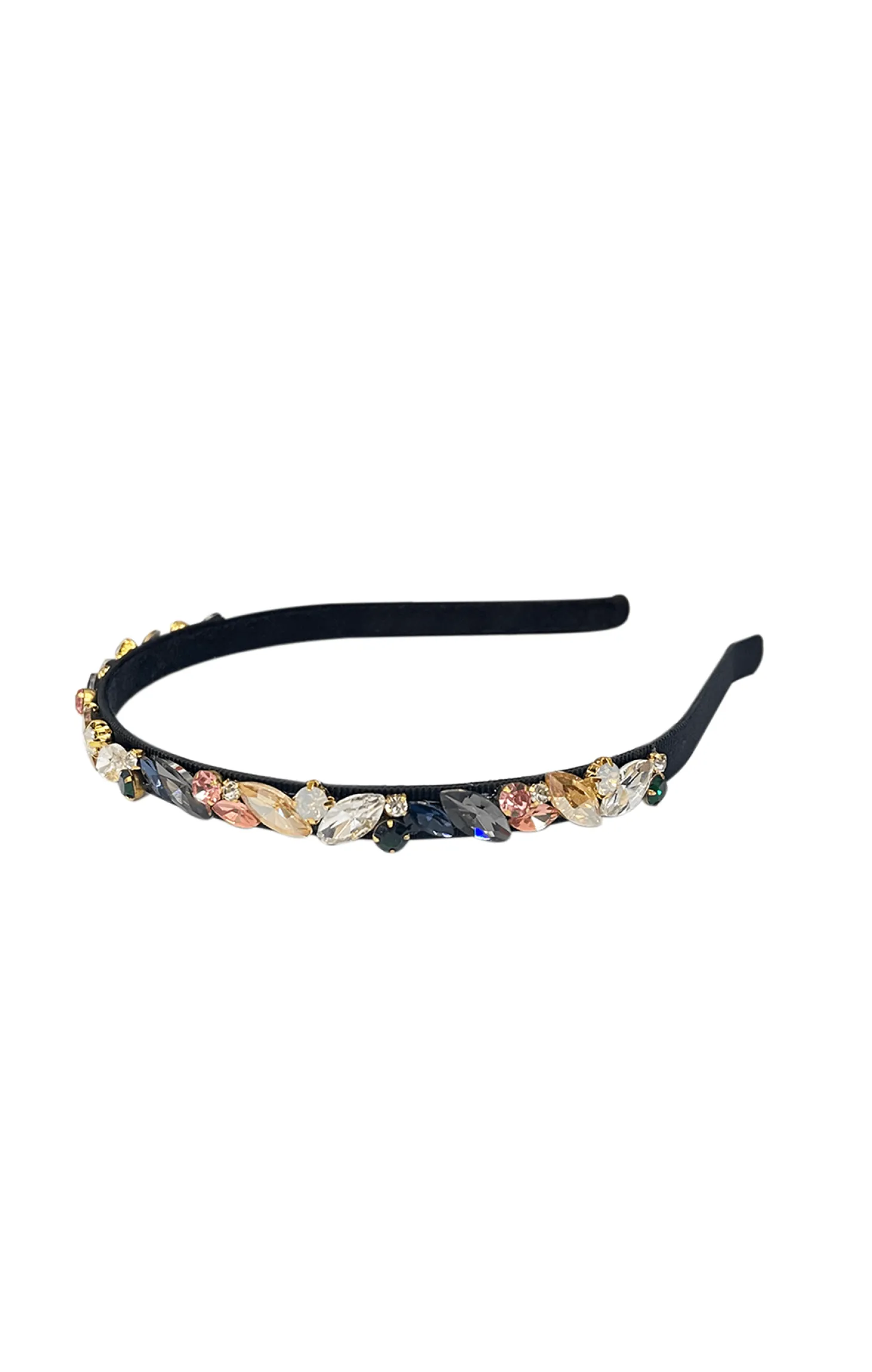 JASMINE JEWELLED HEADBAND IN BLACK MULTI
