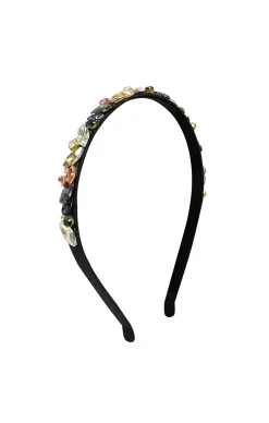 JASMINE JEWELLED HEADBAND IN BLACK MULTI
