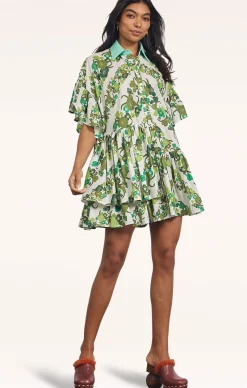 JUNGLE MINI DRESS IN GREEN