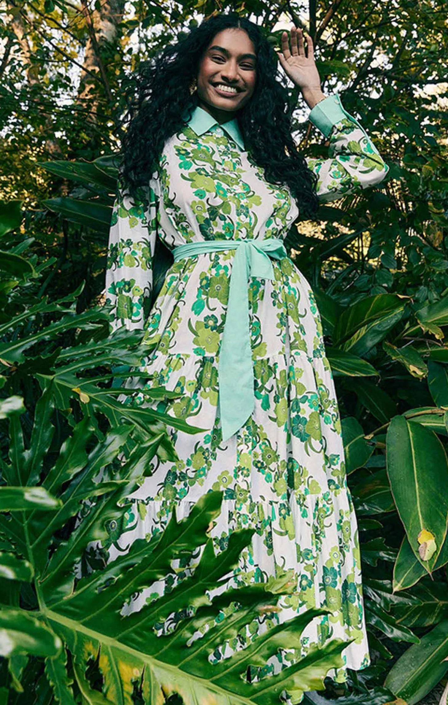 JUNGLE SHIRT DRESS IN GREEN