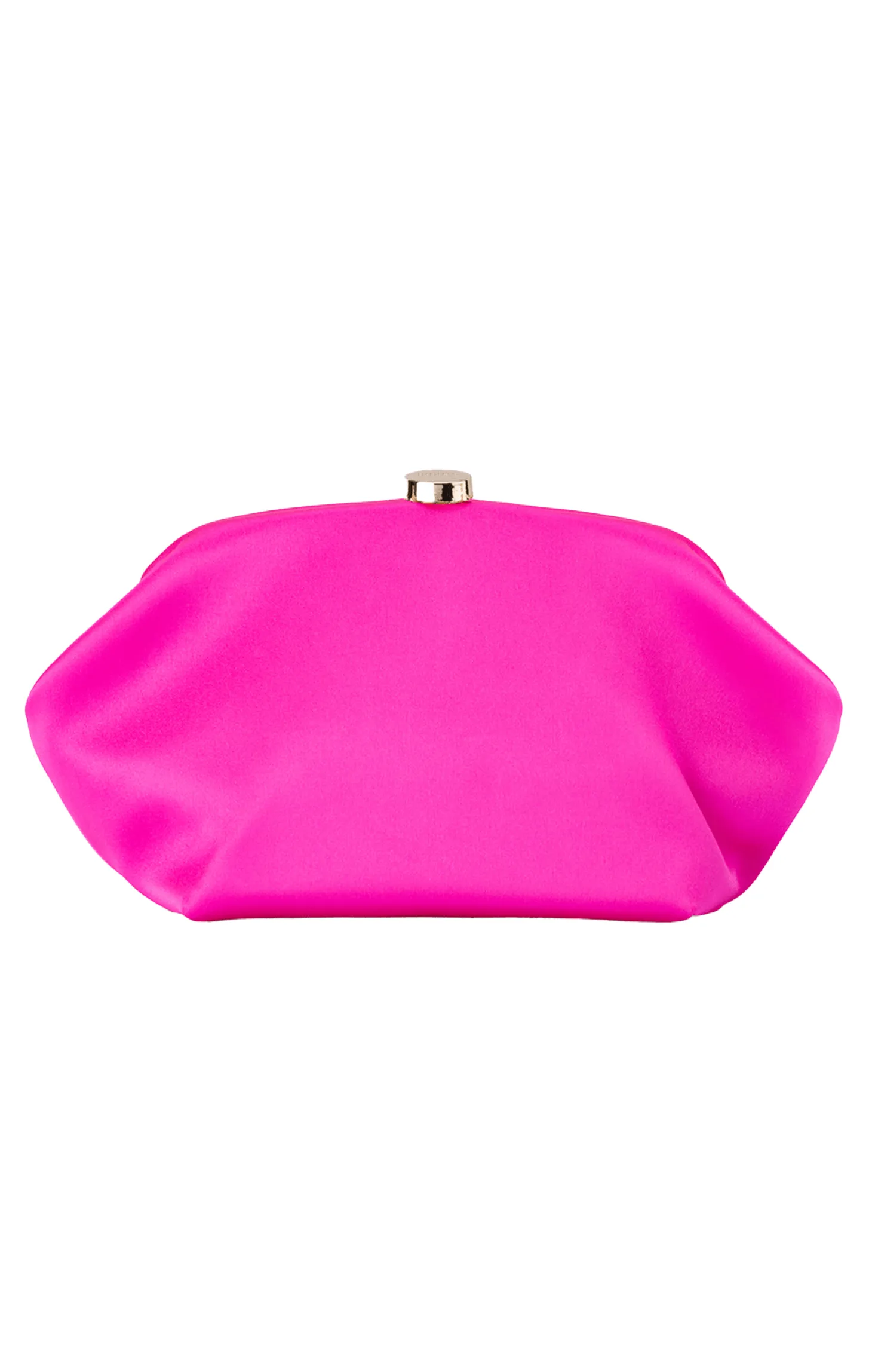 KARINA SATIN CLUTCH IN FUCHSIA
