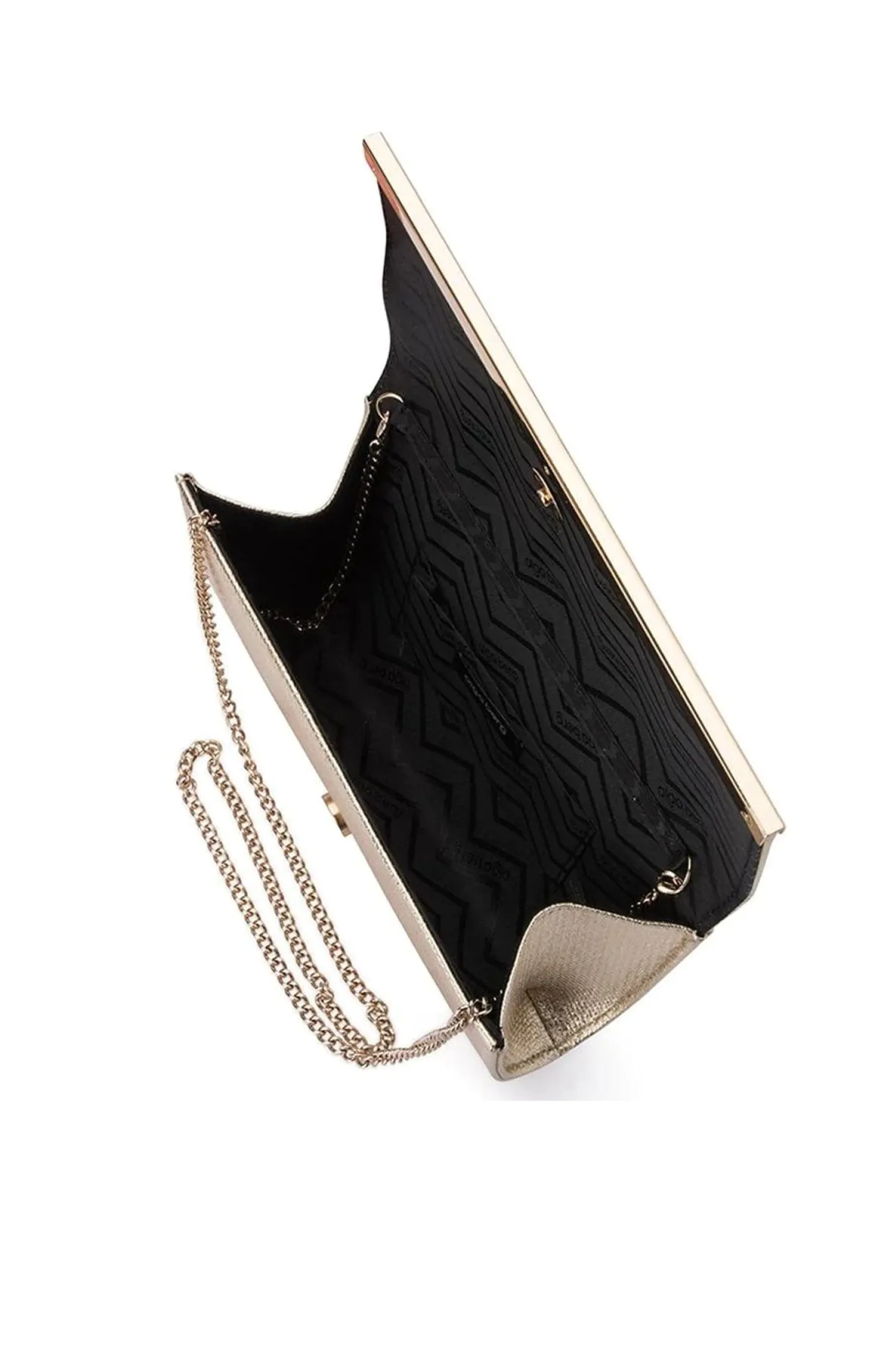 MADDIE FOLDOVER CLUTCH IN GOLD