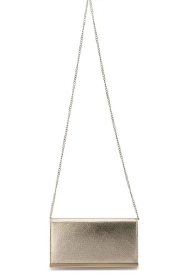 MADDIE FOLDOVER CLUTCH IN GOLD