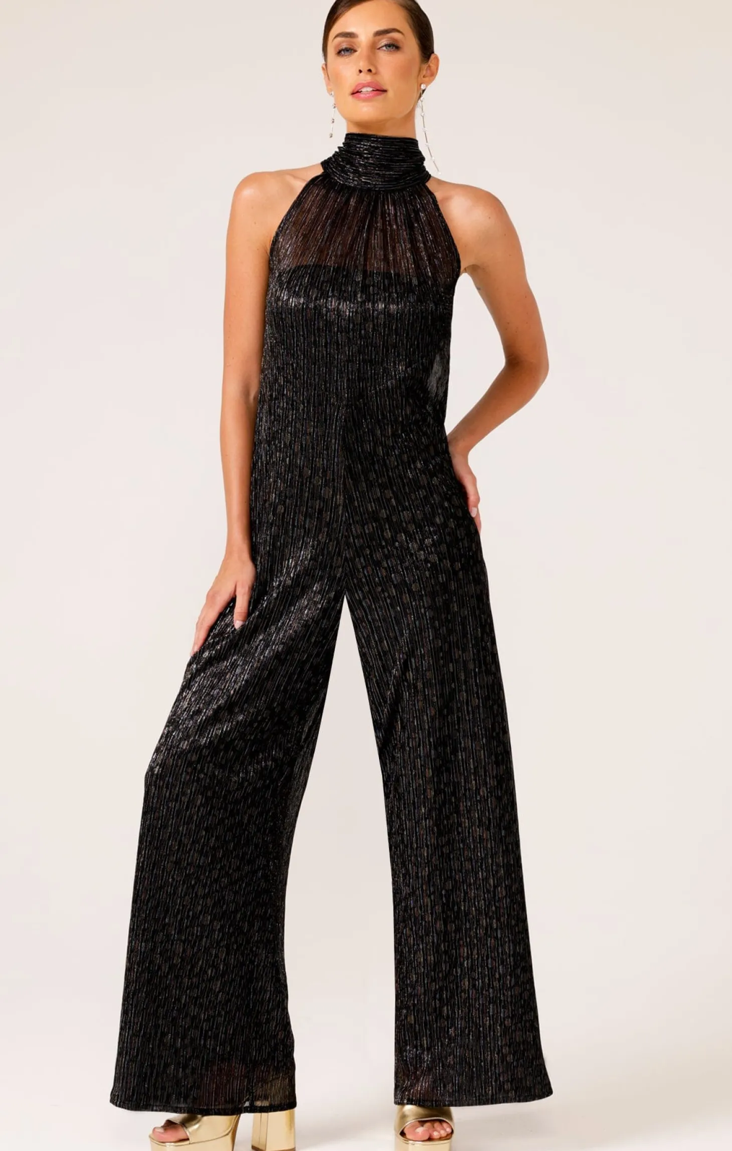 MARBLE SKY JUMPSUIT IN BLACK MULTI