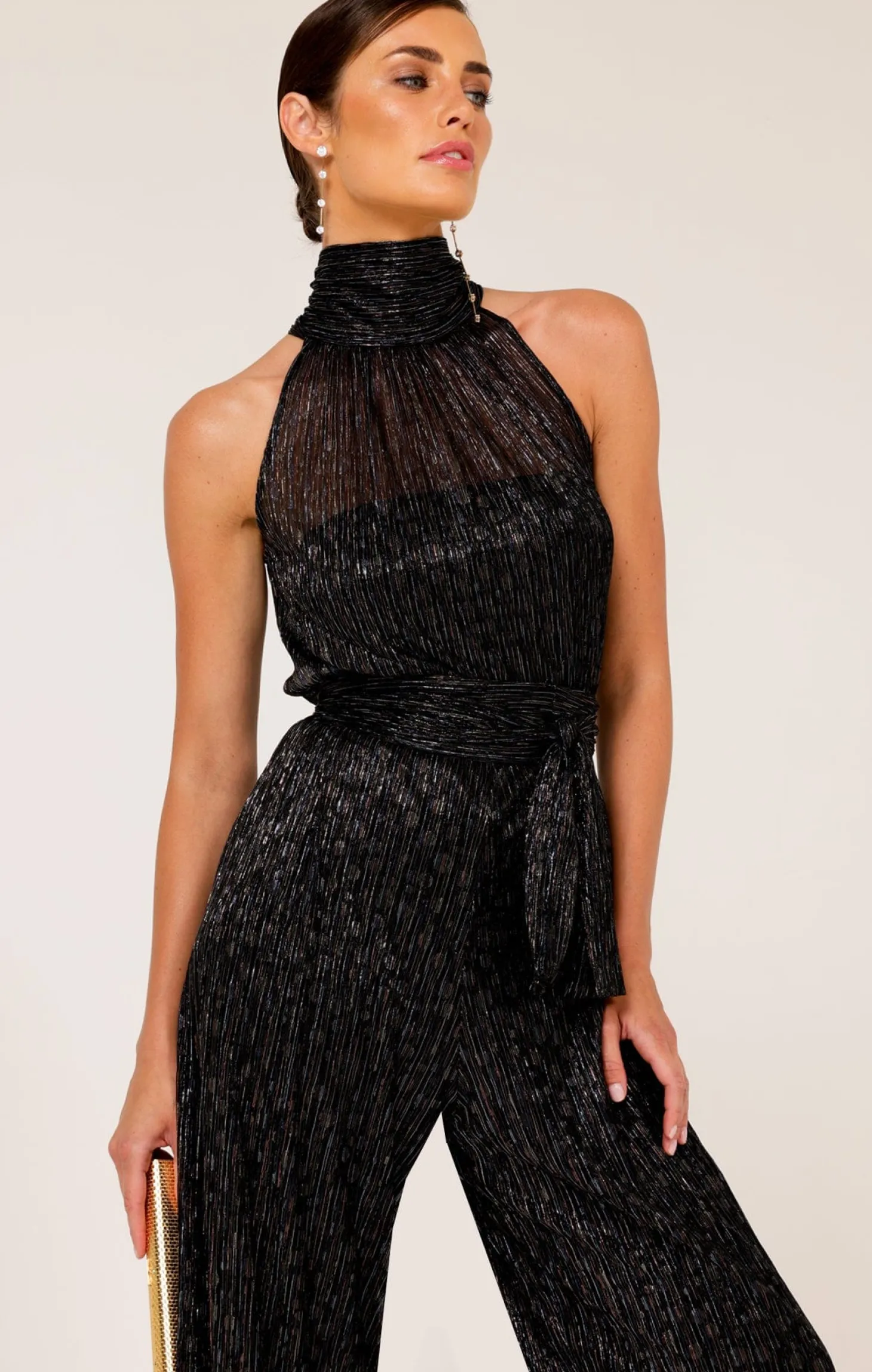 MARBLE SKY JUMPSUIT IN BLACK MULTI