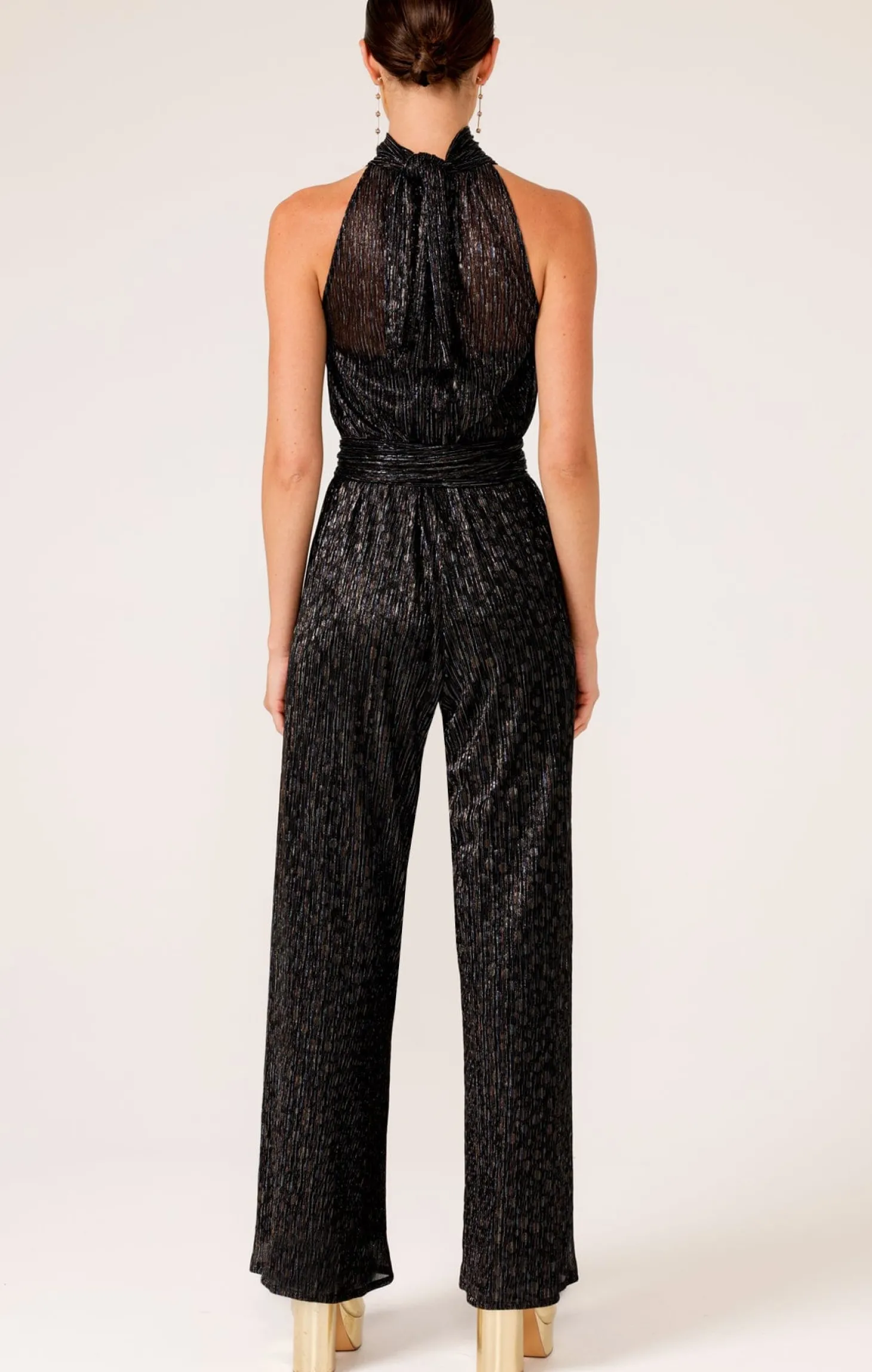 MARBLE SKY JUMPSUIT IN BLACK MULTI
