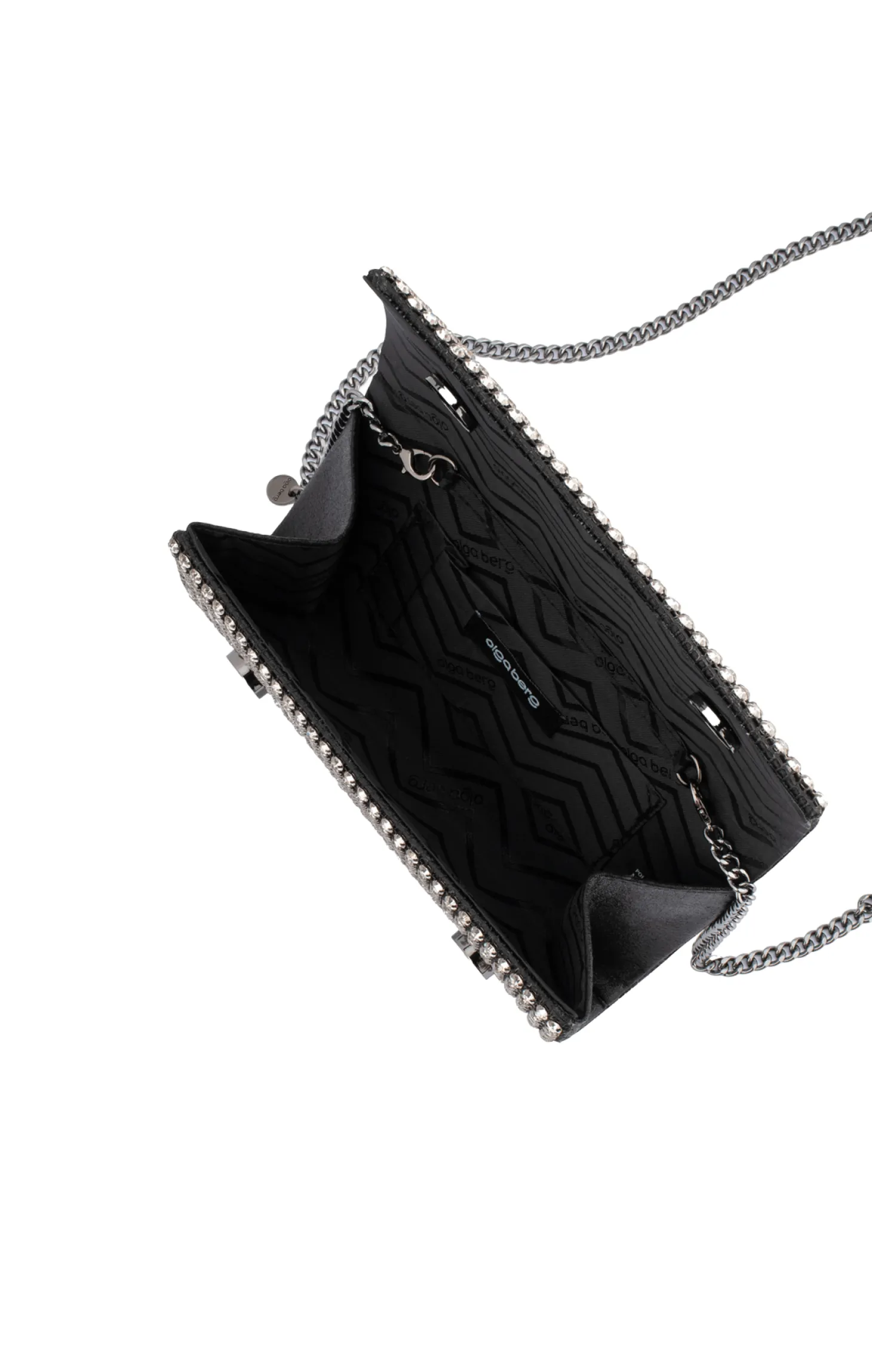 MARIE-ANN CRYSTAL CLUTCH IN BLACK