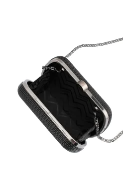 MARTINA COILED ROPE CLUTCH IN BLACK