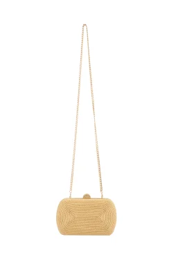MARTINA COILED ROPE CLUTCH IN GOLD