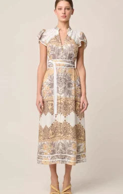 NOVIA EMBROIDERED MAXI DRESS